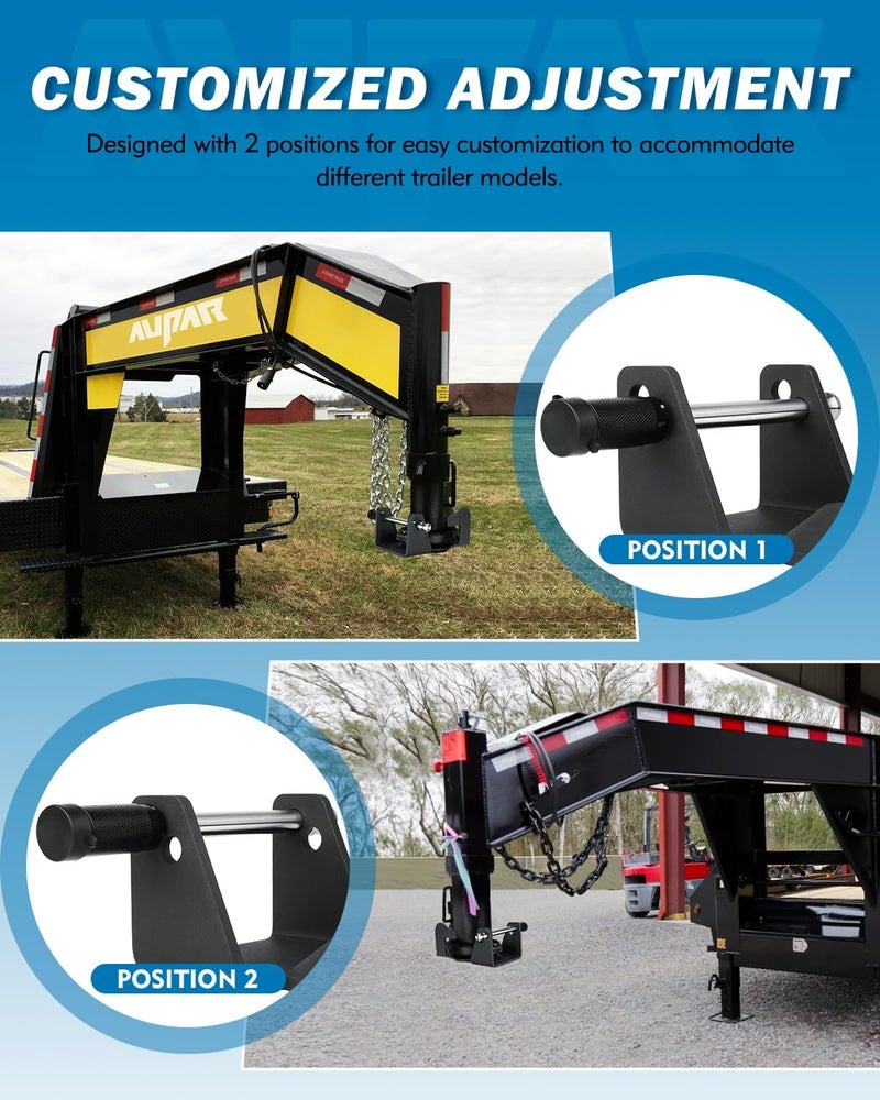 Aupar Heavy-Duty Gooseneck Trailer Lock - Black - Image 2