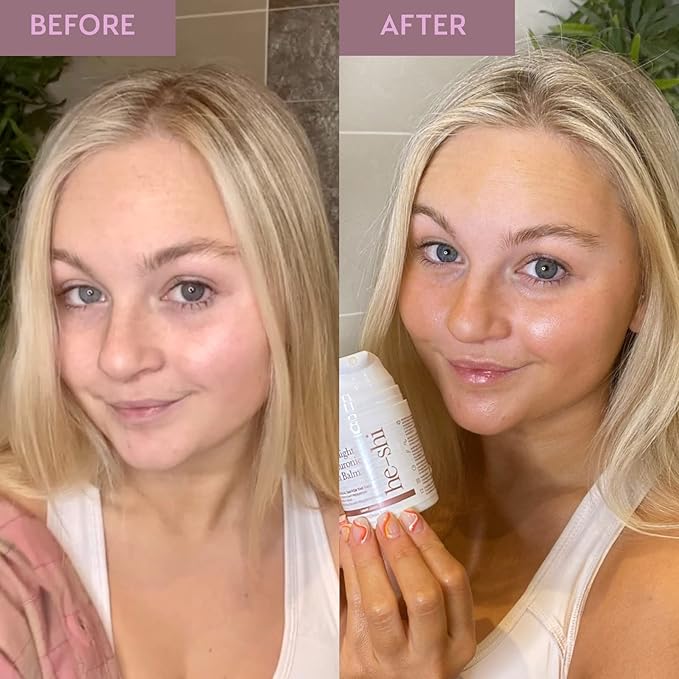 He-Shi HeShi Gradual Face Tan Overnight Hyaluronic Tan Balm AntiAgeing Gradual Tanning Moisturiser Hydrating Firming Evening Skincare with Lavender for Natural Radient Skin Vegan Cruelty Free - Image 5