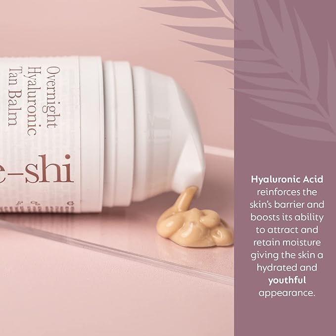 He-Shi HeShi Gradual Face Tan Overnight Hyaluronic Tan Balm AntiAgeing Gradual Tanning Moisturiser Hydrating Firming Evening Skincare with Lavender for Natural Radient Skin Vegan Cruelty Free - Image 4