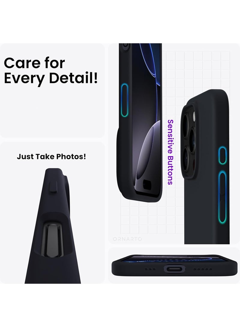 X-level Compatible with iPhone 16 Pro Case,Slim Liquid Silicone 3 Layers Full Covered Soft Gel Rubber Shockproof Phone Case, Protective Cover with Anti-Scratch Microfiber Lining - Image 3