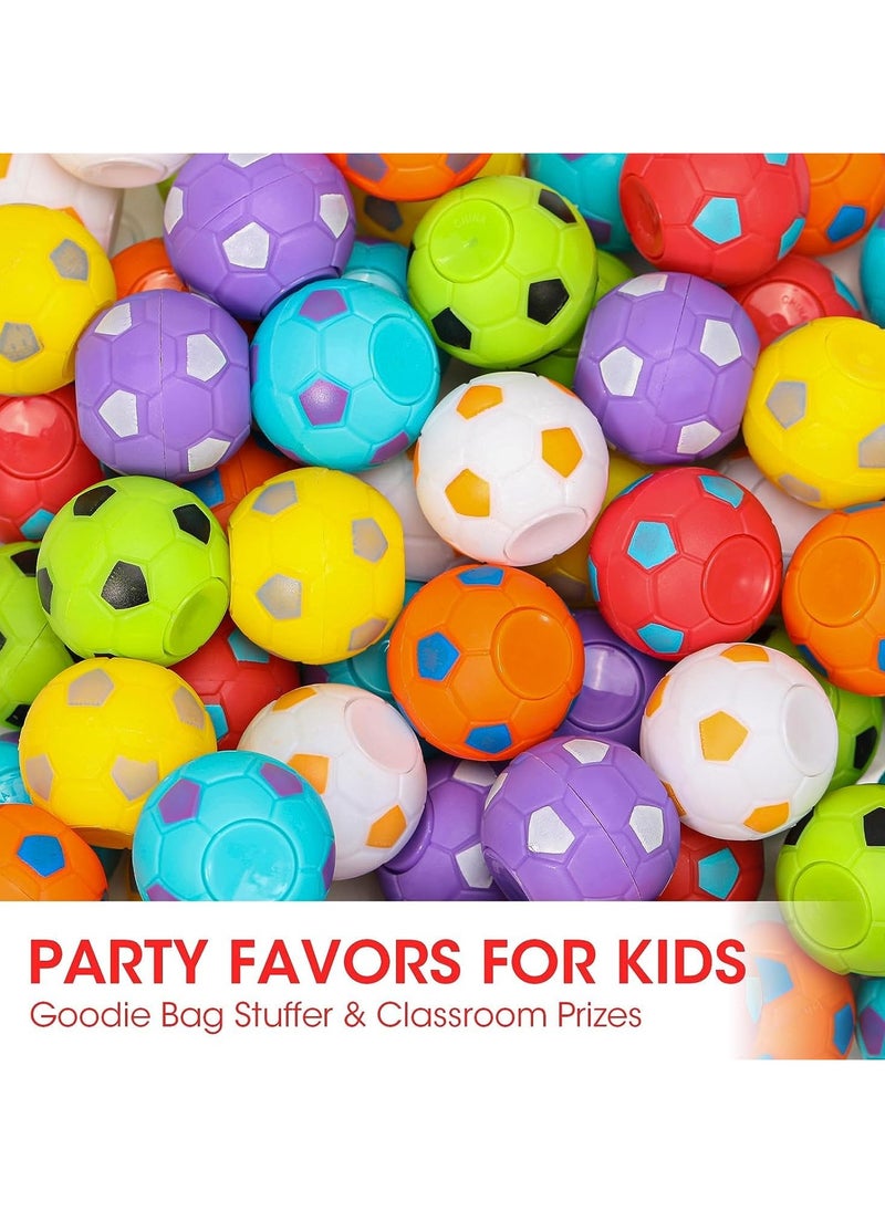 Mr. Penda - 30 Pcs Soccer Party Favors for Kids 3-12, Rotatable Soccer Finger Balls, Mini Fidget Soccer Stress Reliever Goodie Bag Stuffers, Soccer Party Favors Toys Gifts for Kids Teens Adults - Image 1