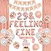 Cheereveal 29th Birthday Decorations Rose Gold Feeling Fine Balloons Cake Topper - Image 2