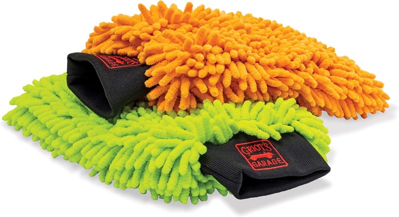 GRIOTS GARAGE Microfiber Wash Mitts for Car Wash and Detailing, Cleaning Gloves for SUVs, Trucks, Motorcycles, and More, Machine-Washable, Set of 2, 10268 - Image 1