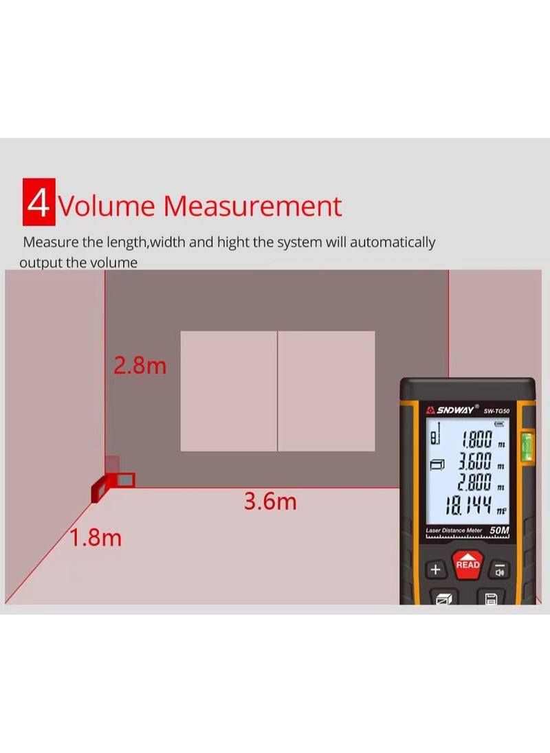 SNDWAY - Laser Distance Meter Mini Digital Rangefinder Professional Laser Measure Meter High Accuracy Range Finder - Image 1