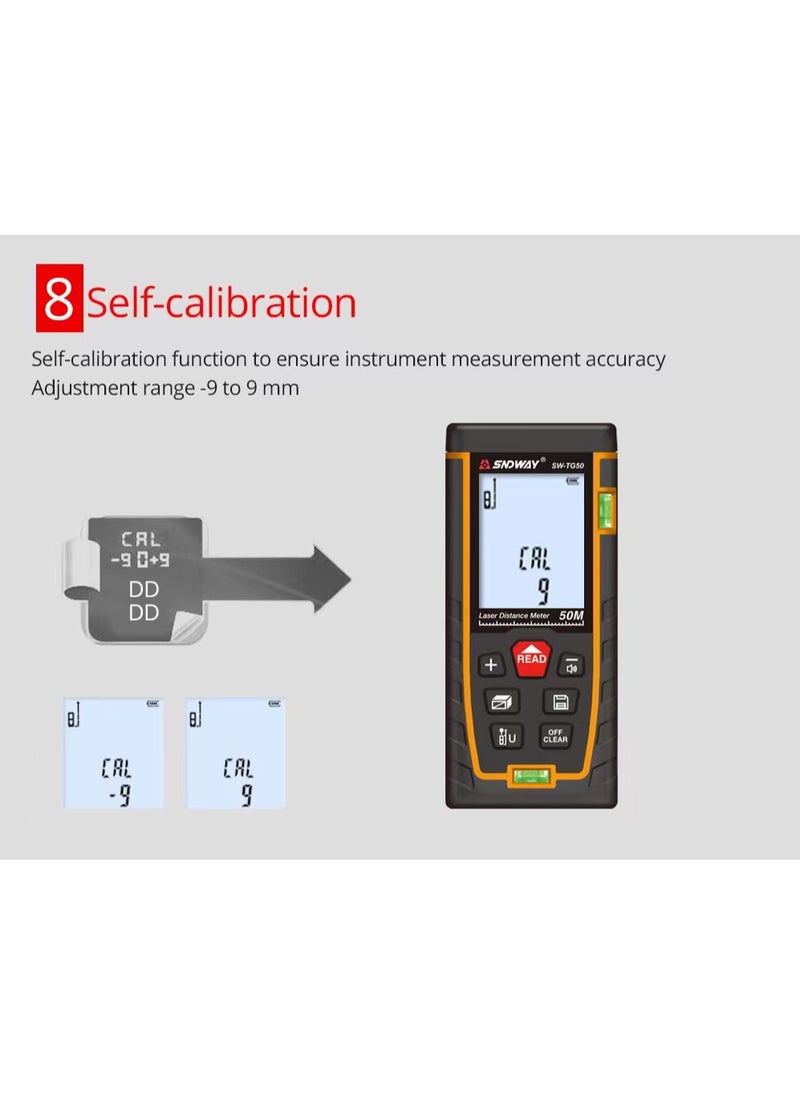 SNDWAY - Laser Distance Meter Mini Digital Rangefinder Professional Laser Measure Meter High Accuracy Range Finder - Image 1