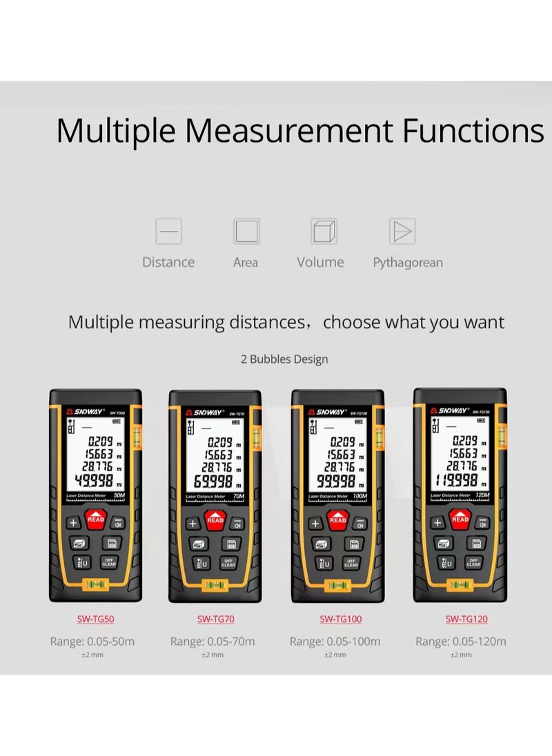 SNDWAY - Laser Distance Meter Mini Digital Rangefinder Professional Laser Measure Meter High Accuracy Range Finder - Image 1