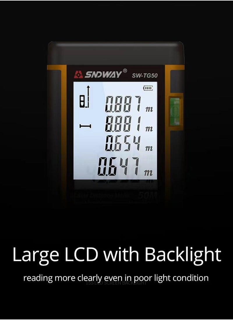 SNDWAY - Laser Distance Meter Mini Digital Rangefinder Professional Laser Measure Meter High Accuracy Range Finder - Image 1