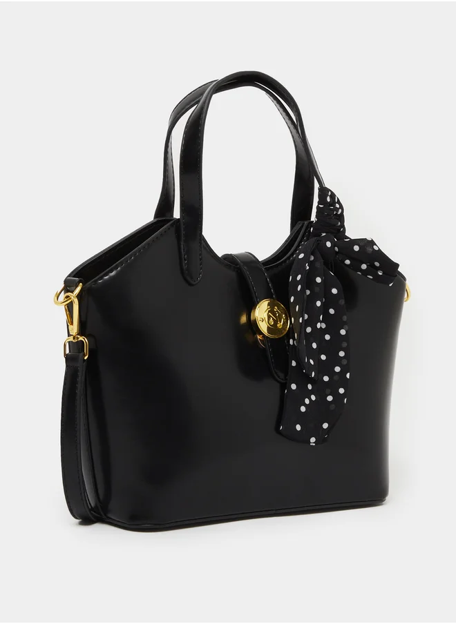 ستايلي Ribbon Shoulder Bag with Dual Handle