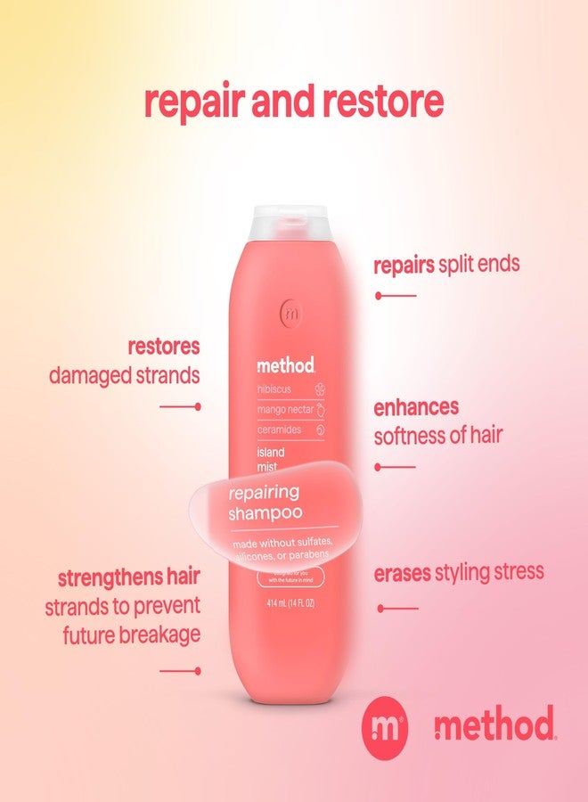 Method Repairing Shampoo, Island Mist - Nourishes Hair and Restores Damaged Strands - Sulfate Free, Color Safe - 14 oz - Image 5