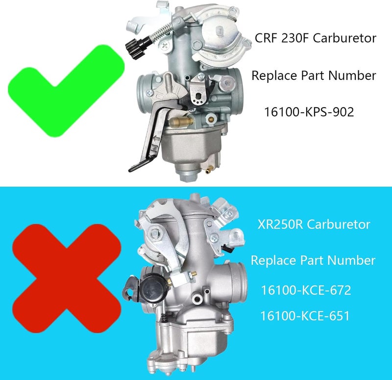 Ycsmyyds CRF 230F Carburetor with Carbon Dirt Jet Cleaner Tool kit Replacement for Honda CRF230F 2003 2004 2005 Carb, Replace Part Number 16100-KPS-902 Carb - Image 3