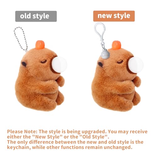 SASBSC Cute Capybara Plush Toy with Bubble Capibara Stuffed Animal for Back to School Gifts Keychain Backpack Charm Desk Decor Birthday Party Favor Stress Relief Toys for Kids Aduts Style A - Image 5