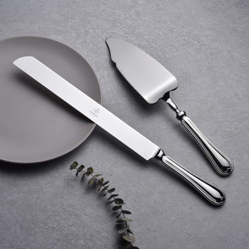 OTW PAVILION 2 Piece Wedding Cake Server Set,18/10 Stainless Steel Dessert Set Pie Server Cake Cutter Knife for Birthday,Anniversary,Holiday,Baby Shower,Party - Image 5