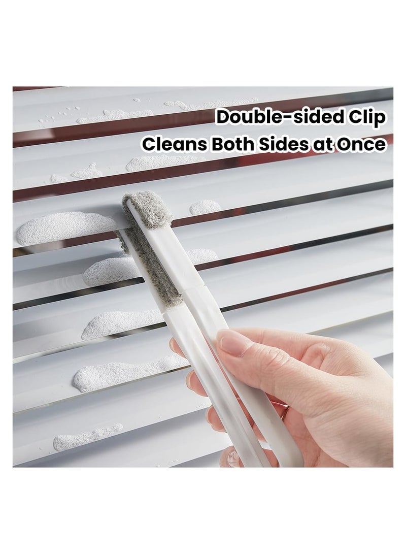 SYOSI Blind Cleaner Duster Tool, for Window Blinds, Washing Equipment for Window Shutters, Car Vents, Ceiling Fan and Air Conditioner Cleaning Dust, Washable, for Ceiling Fans(2 Brushes + 12 Brush Heads) - Image 2