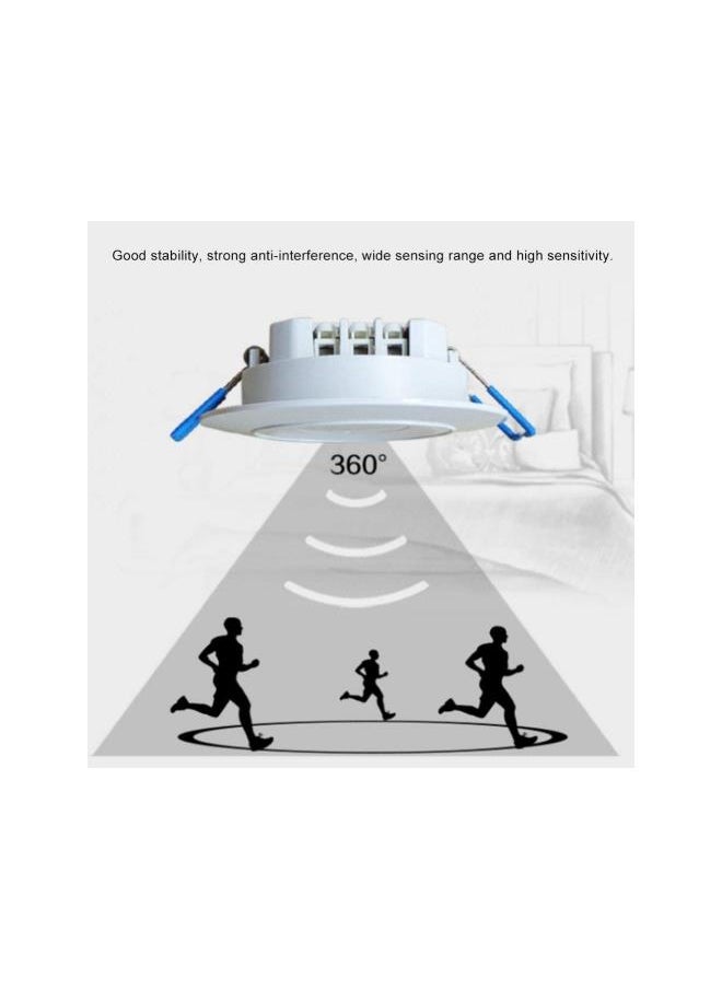 silvercnc - Motion Sensor Light Switch, 360 Degree Smart Microwave Sensor Ceiling Occupancy Sensor Detector, Ceiling PIR Motion Sensor Switch with High Sensitive - Image 1