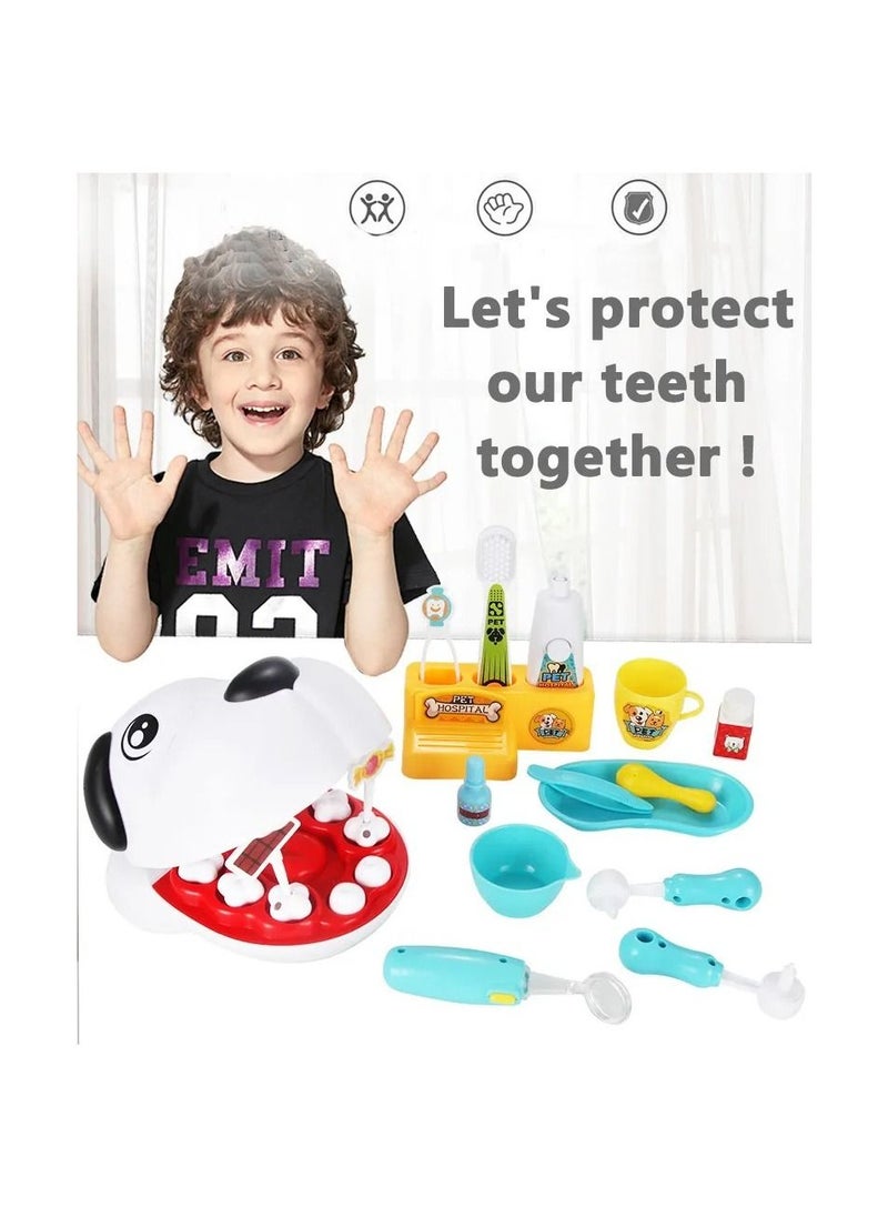 Toy Box - 17-Piece Pet Dentist Toy Kid Doctor Playhouse Game Dentist Toy Set For Kids - Image 1