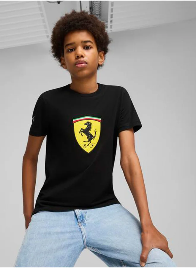 بوما Youth Ferrari Race Big Shield T-Shirt