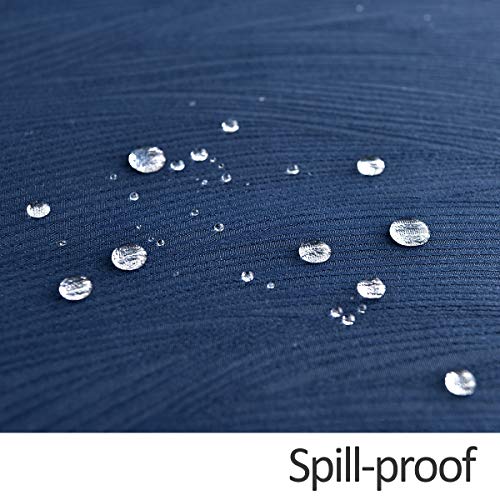 maxmill Jacquard Table Cloth Swirl Pattern Spillproof Wrinkle Resistant Heavy Weight Soft Tablecloth for Kitchen Dinning Tabletop Decoration Outdoor Picnic Rectangle 52 x 70 Inch Navy Blue - Image 5