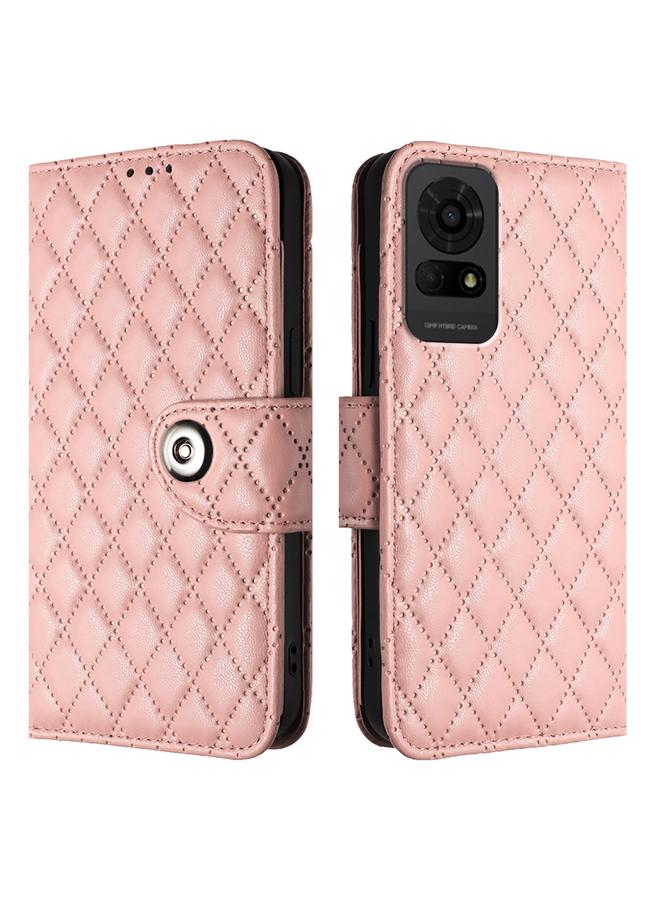 erorex Case For TCL 50 LE 5G Rhombic Texture Flip Leather Phone Case with Lanyard  - Image 2
