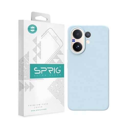 SPRIG Compatible with Vivo V60 Premium SilkTone Back Cover Drop Tested Shock Proof Mobile Case for Men, Women, Boys and Girls with Camera Protection (Light Blue) - Image 1