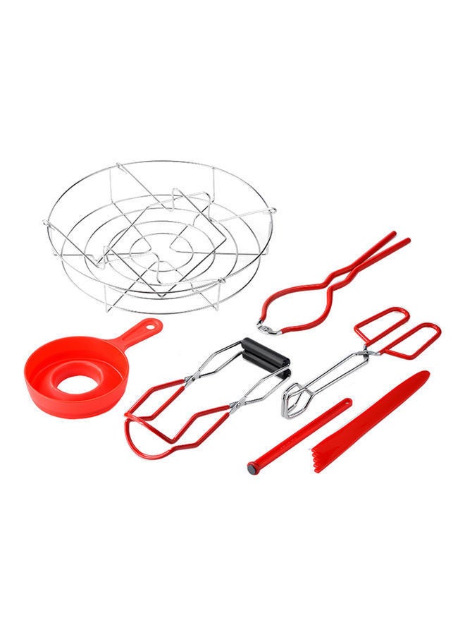 نيبمينينت طقم تعليب احترافي مكون من 7 قطع أحمر/فضي