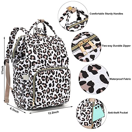 Yusudan Leopard Laptop Backpack for Women Men, 15.6 inch College School Backpack Bookbag for Work/School/Travel/Business - Image 5