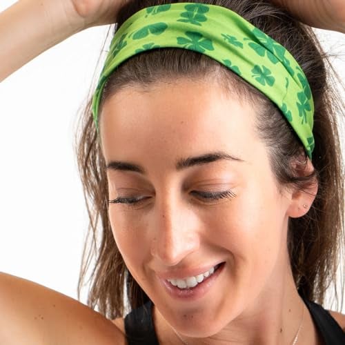 Gone For a Run RokBAND Multi-Functional Neck Gaiter and Headband | Shamrock Pattern - Image 2