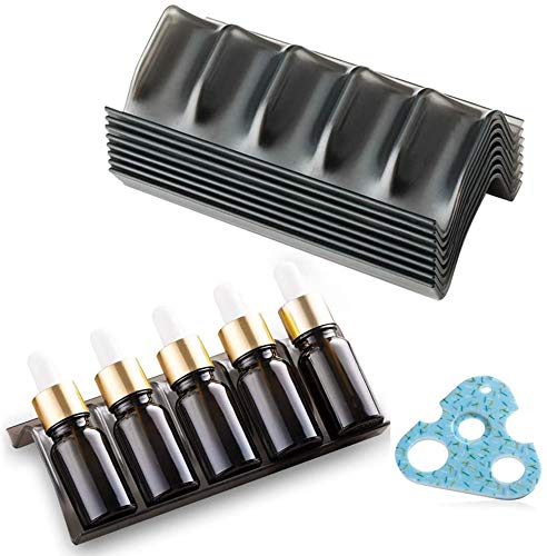 Vankcp 8 Pcs Essential Oils Storage Shelf  Black Oils Storage Racks Drawer Organizer With Essential Oils Key Tool Spice Racks Holders For Organizing & Displaying Oils(5Ml-20Ml) - Image 1