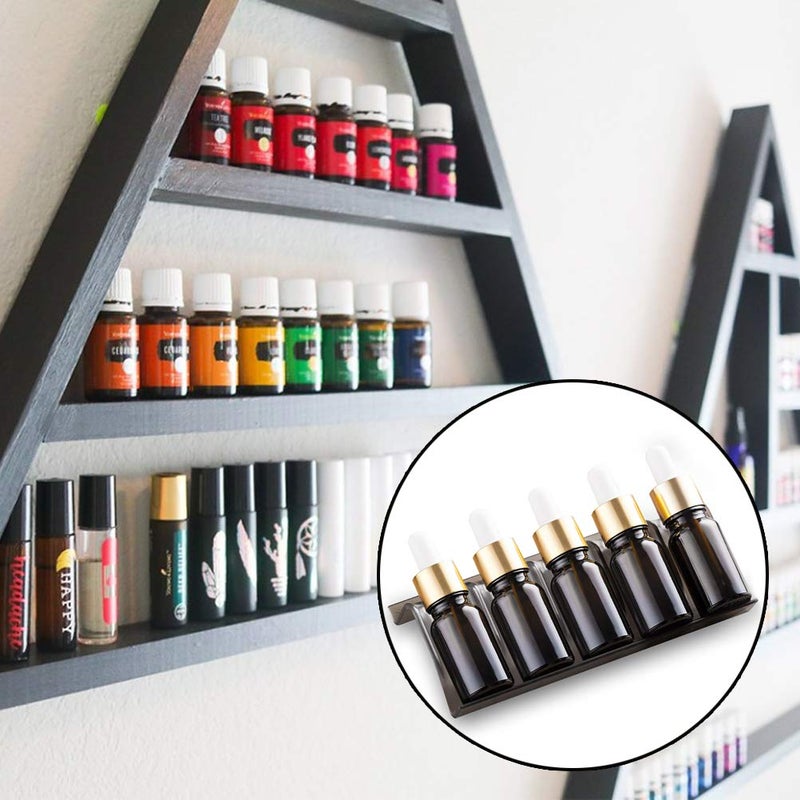 Vankcp 8 Pcs Essential Oils Storage Shelf  Black Oils Storage Racks Drawer Organizer With Essential Oils Key Tool Spice Racks Holders For Organizing & Displaying Oils(5Ml-20Ml) - Image 3