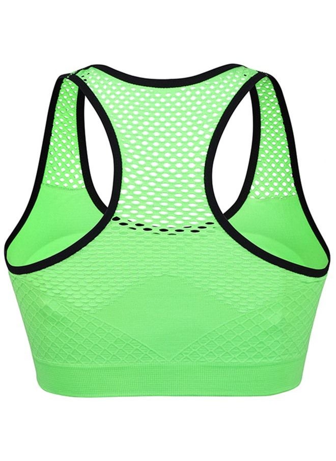 Generic - Mesh Quick Dry Sports Bra Green - Image 1