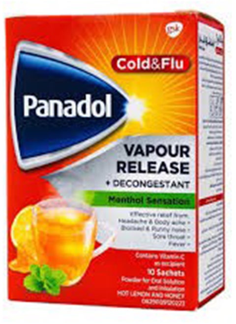 Cold And Flu Hot Lemon And Honey Vapour Release Sachets 10'S