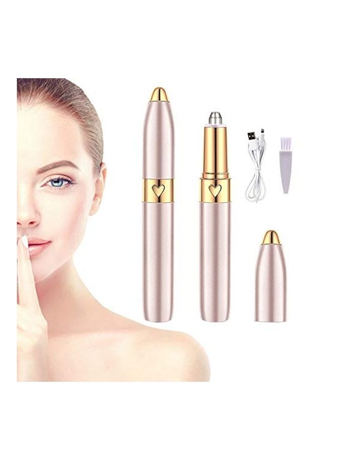 Multifunctional Facial Hair Trimmer Set Rose Gold/Gold - Image 1