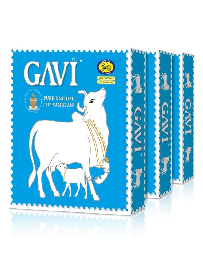 Cycle Pure Gavi Cow Dung Sambrani Dhoop Cups for Pooja (36 pcs) | Havan Cups for Pooja, Home & Festivals | Guggal/Loban Dhoop Original | Cow Dung Dhoop | Pack of 3 (12 Cups/pack + 1 burner plate/pack) - Image 1