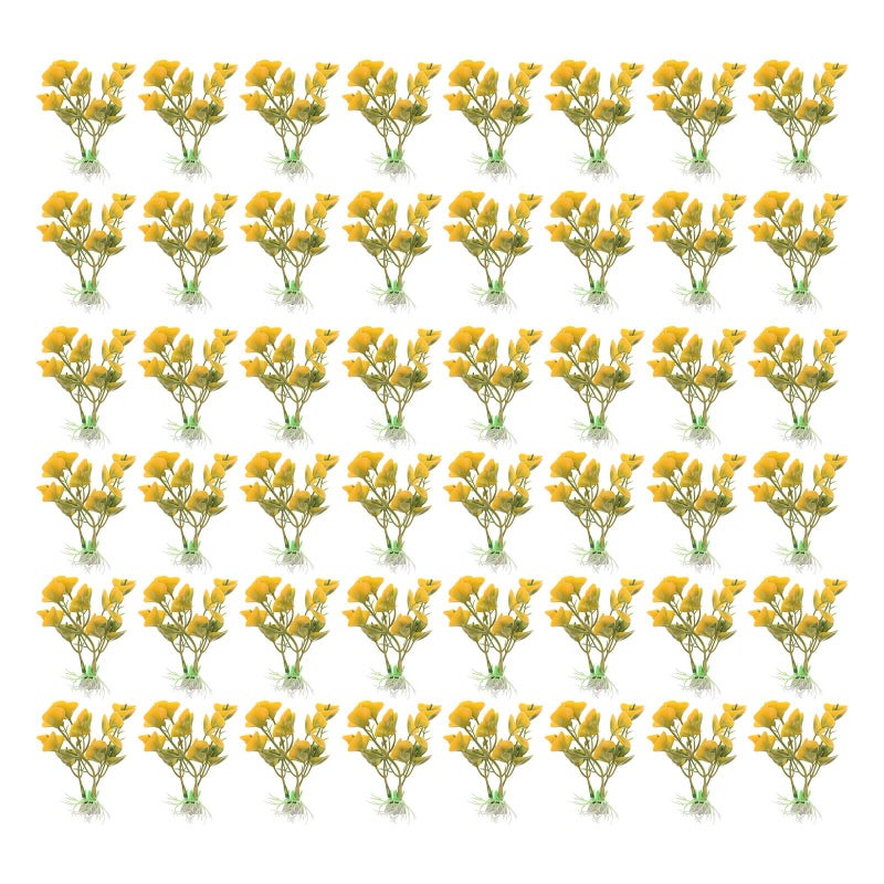 50pcs Plastic Aquarium Decorations Realistic Simulation Plants Freshwater Fish Tank - Image 2