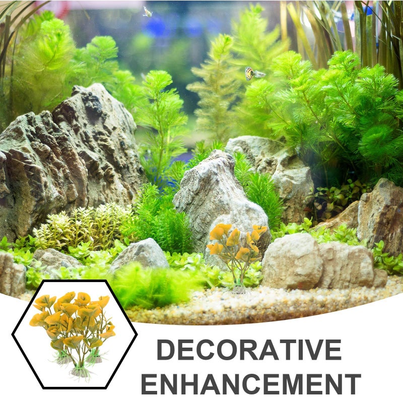 50pcs Plastic Aquarium Decorations Realistic Simulation Plants Freshwater Fish Tank - Image 4