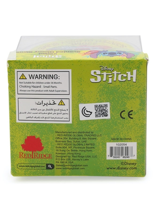 Disney Stitch 220ml Apple - Scented Glossy Slime | Soft, Stretchy & Non-sticky Slime For Kids & Adult |Fun Sensory & Stress Relief Toy | Green | Age 3+ Years - Image 3