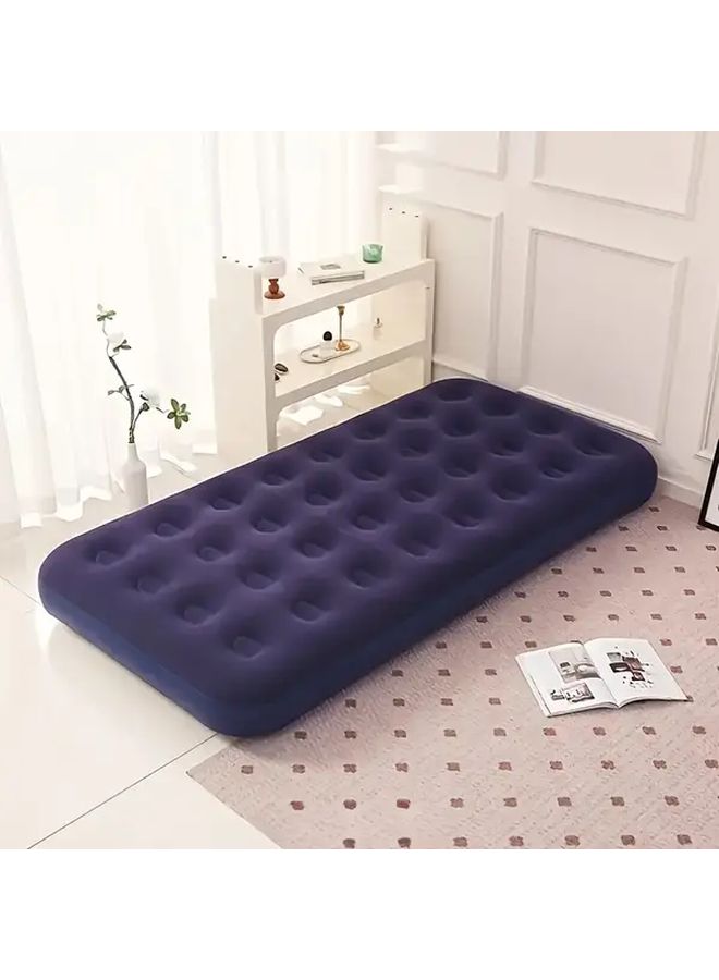 24 Holes Blue Inflatable Mattress Portable Air Bed Thickened Foldable Design Outdoor Tent Camping Airbed For Indoor Outdoor Camping Hiking Family Travel Easy To Store Cushion - Image 3