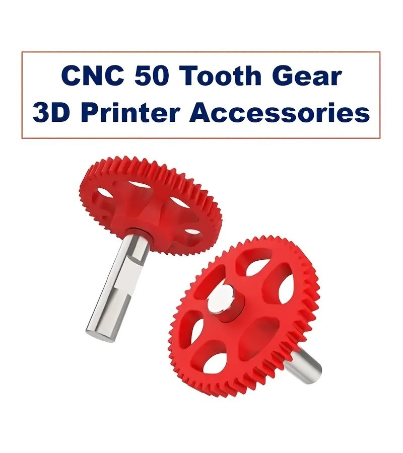 قطع طابعة ثلاثية الأبعاد Voron 0 1 2 4 بآلية دفع باسلك (Bowden) مطورة آلياً (CNC) عالية الدقة 50 سنًا من تروس التخفيض المصنوعة من POM آلية بثق شيربا باللون الأحمر - Image 4