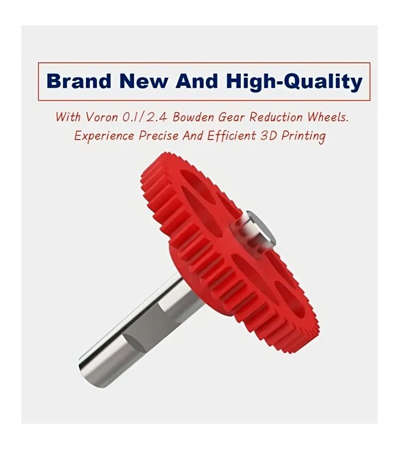 قطع طابعة ثلاثية الأبعاد Voron 0 1 2 4 بآلية دفع باسلك (Bowden) مطورة آلياً (CNC) عالية الدقة 50 سنًا من تروس التخفيض المصنوعة من POM آلية بثق شيربا باللون الأحمر - Image 5