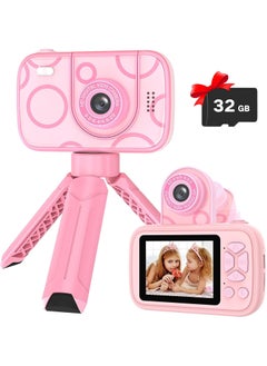 LENND Kids Camera Toys for 3-12 Years Old Boys Girls,Children's Camera with Flip-up Lens for Selfie & Video,HD Digital Camera,Christmas Birthday Party Gifts for Child Age3-9 (Pink)  - Image 1