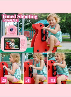 LENND Kids Camera Toys for 3-12 Years Old Boys Girls,Children's Camera with Flip-up Lens for Selfie & Video,HD Digital Camera,Christmas Birthday Party Gifts for Child Age3-9 (Pink)  - Image 4
