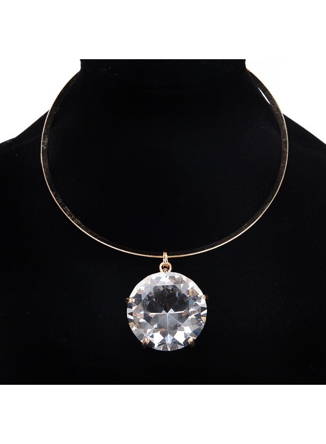 NIBEMINENT European and American High-End Fashion Queen Oversized Gemstone Necklace 9194