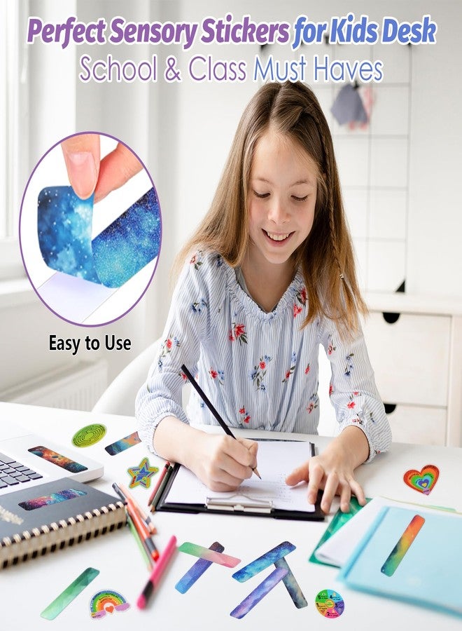 TOEMUR 48 Pieces Anxiety Sensory Stickers with 2 Textured Stickers-Calming Stickers for Kids & Adults - Anxiety Relief Sensory Strips for Office & Classroom Must Haves - Image 5