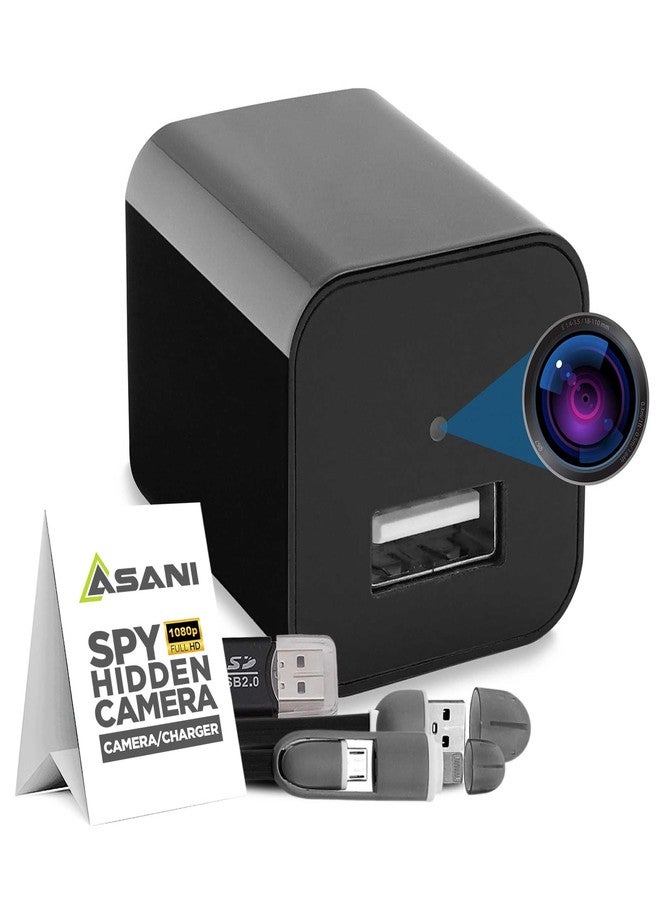 Asani Plug-in Mini Surveillance Camera - Nanny & Pet Cam - NO Audio Recording - Records Video ONLY - Home & Office Security with Micro SD Card Slot, Motion Detection, 1080P Full HD Video - Image 1