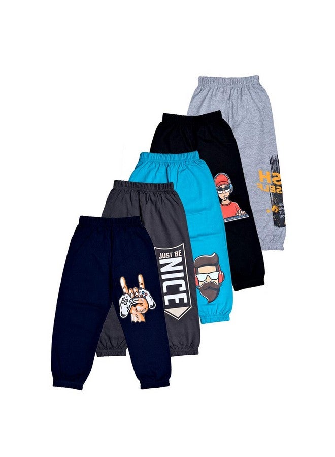 T2F T2F Boy's Regular Fit Cotton Track Pant (BYSTRK12_Multicolor_9-10 years_Multicolor_9 Years-10 Years) - Image 1