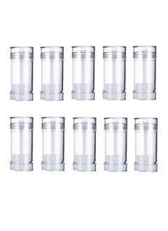 CTKcom Deodorant Balm Tube 15g Sunscreen Balm Tube Blush Stick Deodorant Stick Bottom Jar DIY Lipstick Tube Plastic Tube Portable Solid Balm Empty Tube Suitable for Home Travel Business Trip (Pack of 10) 