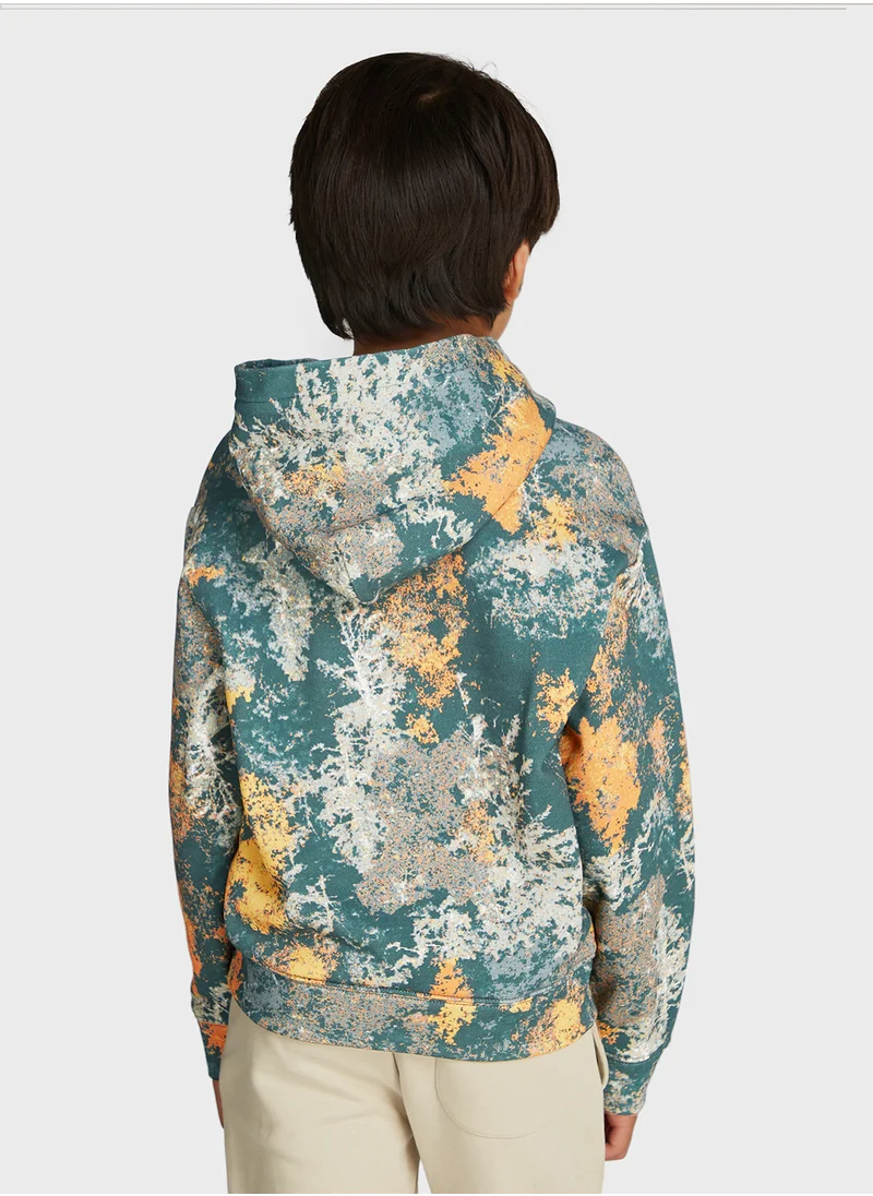 Calvin Klein Jeans Youth All Over Printed Hoodie