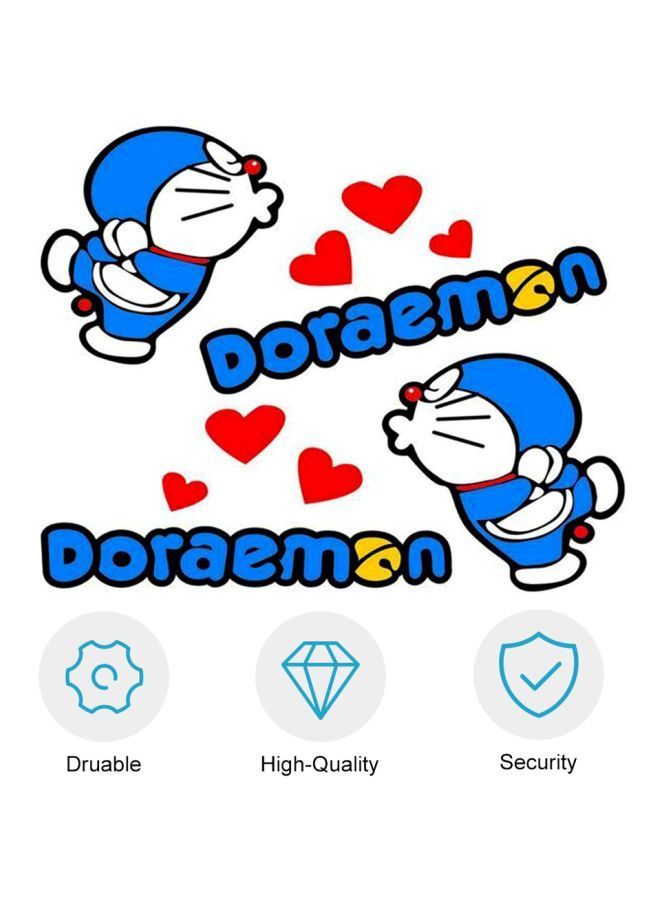 NIBEMINENT 2-Piece Doraemon Printed Car Sticker - Image 2