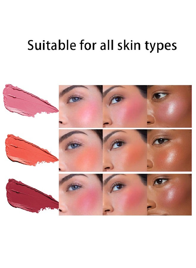 Misiou Beauty On The Glow Blush,The Moisture Stick Cream Colour For Cheeks,Highlighting ​Color Silky Powder Blusher Stick Natural Glow Silly Blusher Light and Soft Feeling The Apply On Your Face（#03）  - Image 5