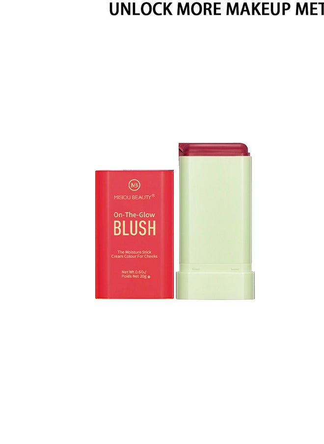 Misiou Beauty - On The Glow Blush,The Moisture Stick Cream Colour For Cheeks,Highlighting ​Color Silky Powder Blusher Stick Natural Glow Silly Blusher Light and Soft Feeling The Apply On Your Face（#03） - Image 1