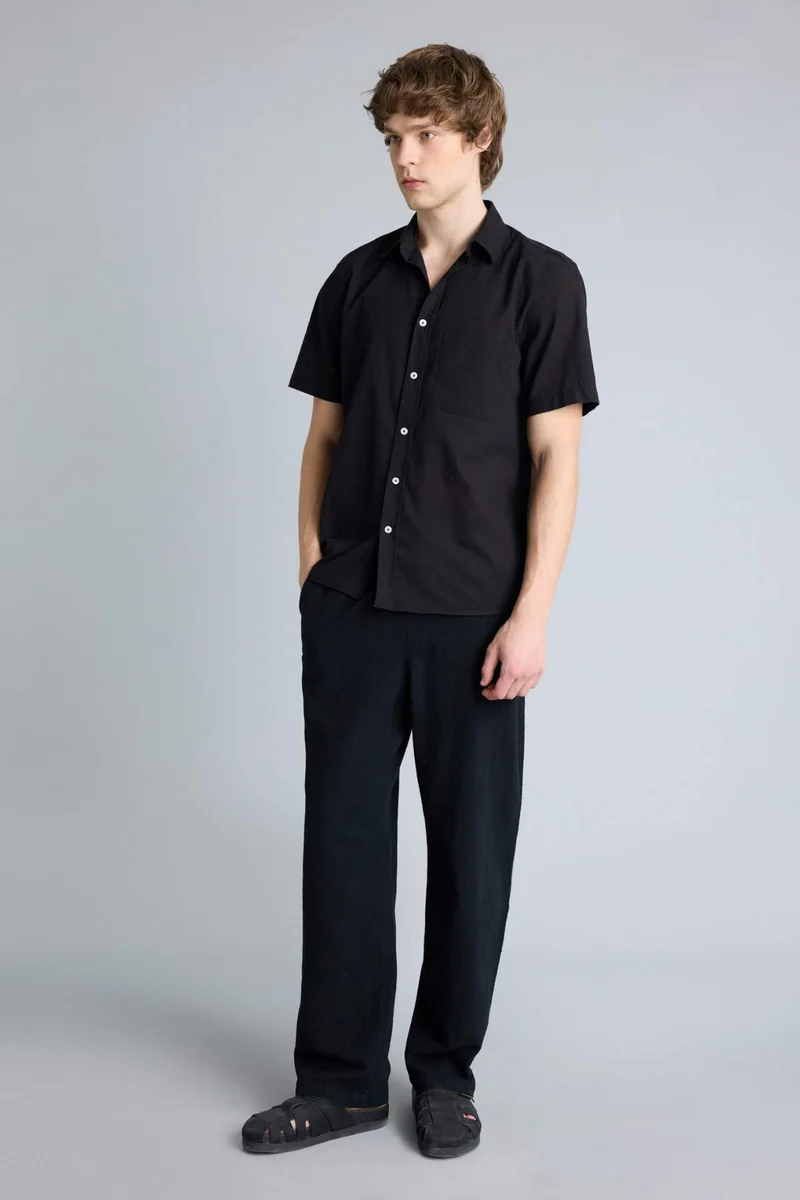ديفاكتو Baggy Fit Cotton Trousers